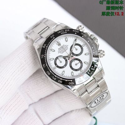 Clean Factory Rolex Daytona 4130 White Face Watch